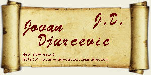 Jovan Đurčević vizit kartica